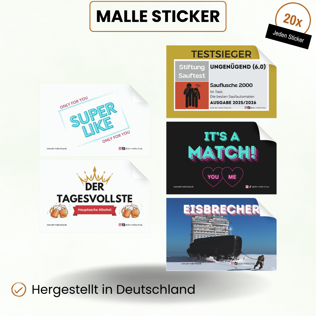 Alle Malle Sticker Produktbild Teil 2