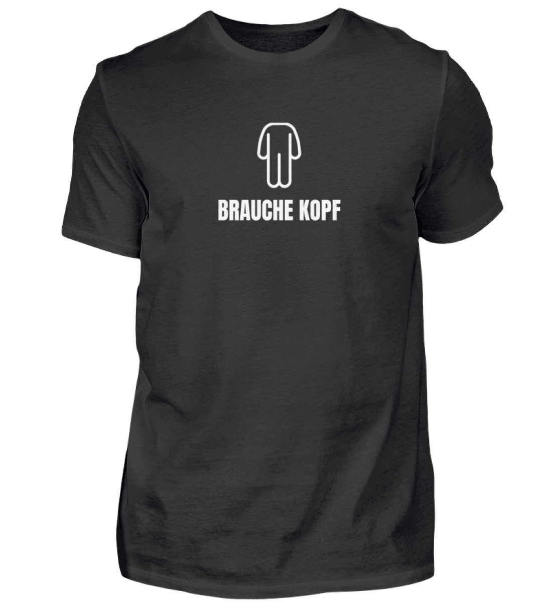 Produktbild "BRAUCHE KOPF" T-Shirt Unisex schwarz