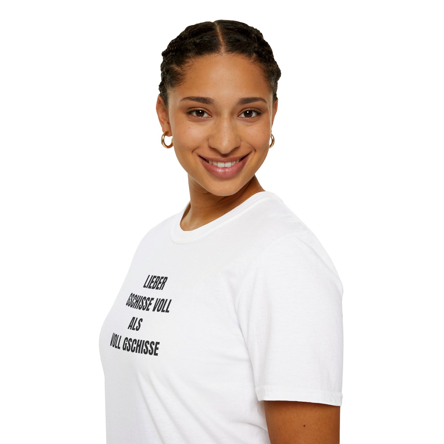 Produktbild "LIEBER GSCHISSE VOLL ALS VOLL GSCHISSE" T-Shirt Unisex weiss