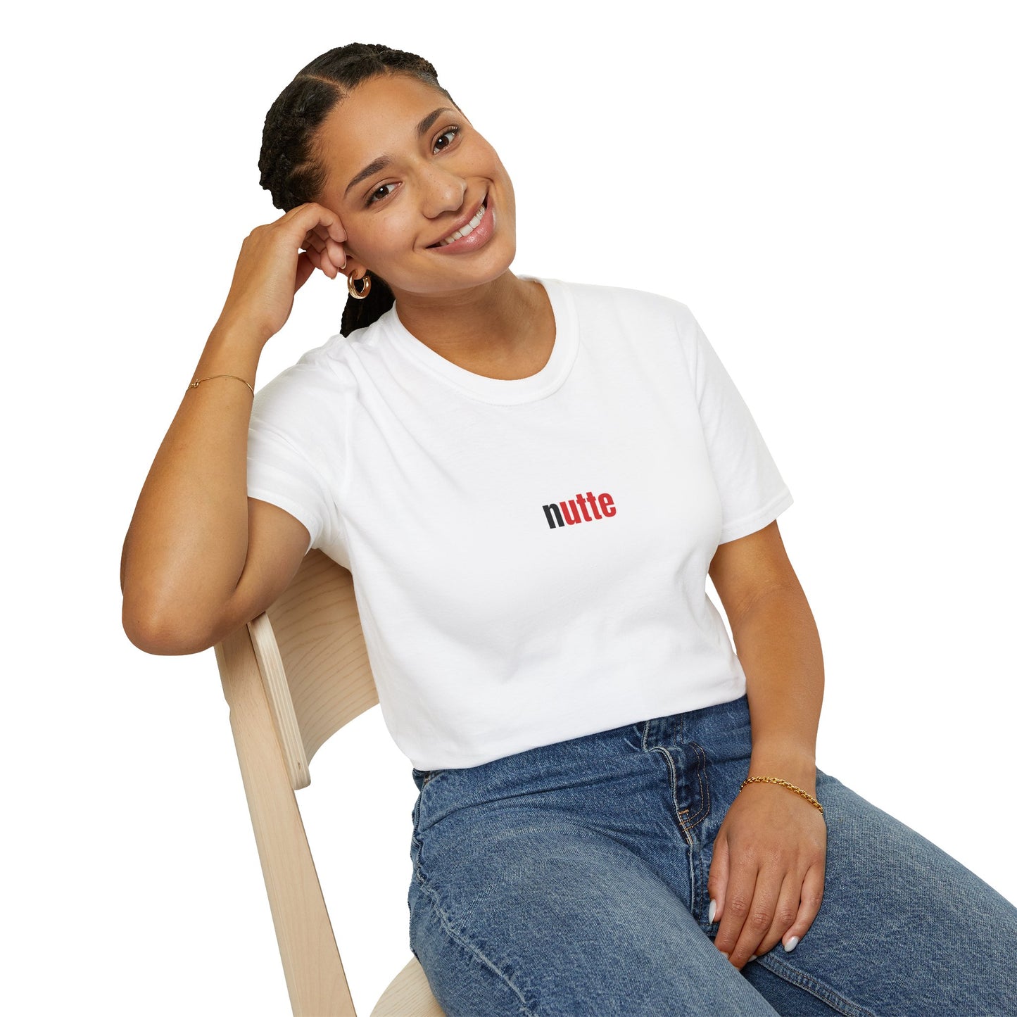 Produktbild "NUTTE" T-Shirt Unisex weiss