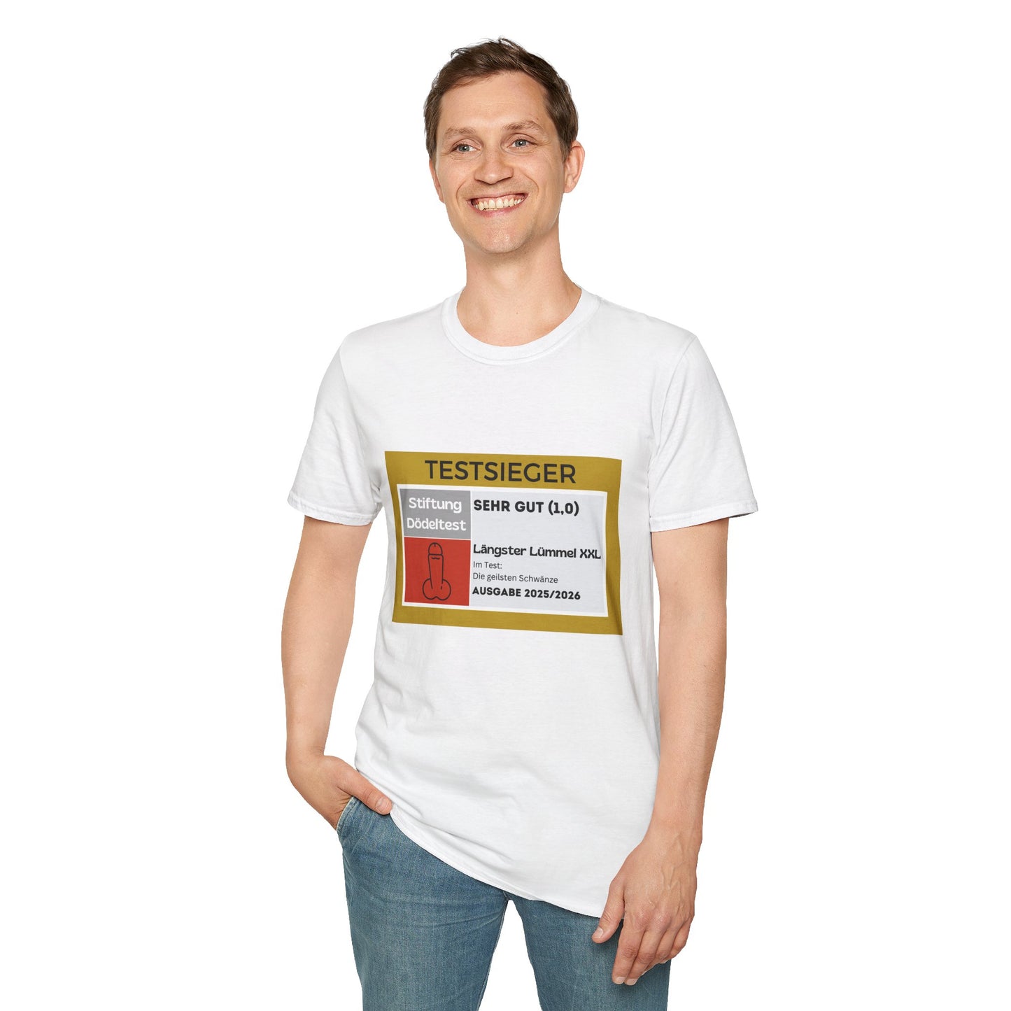 Produktbild "TESTSIEGER PENIS" T-Shirt Unisex weiss