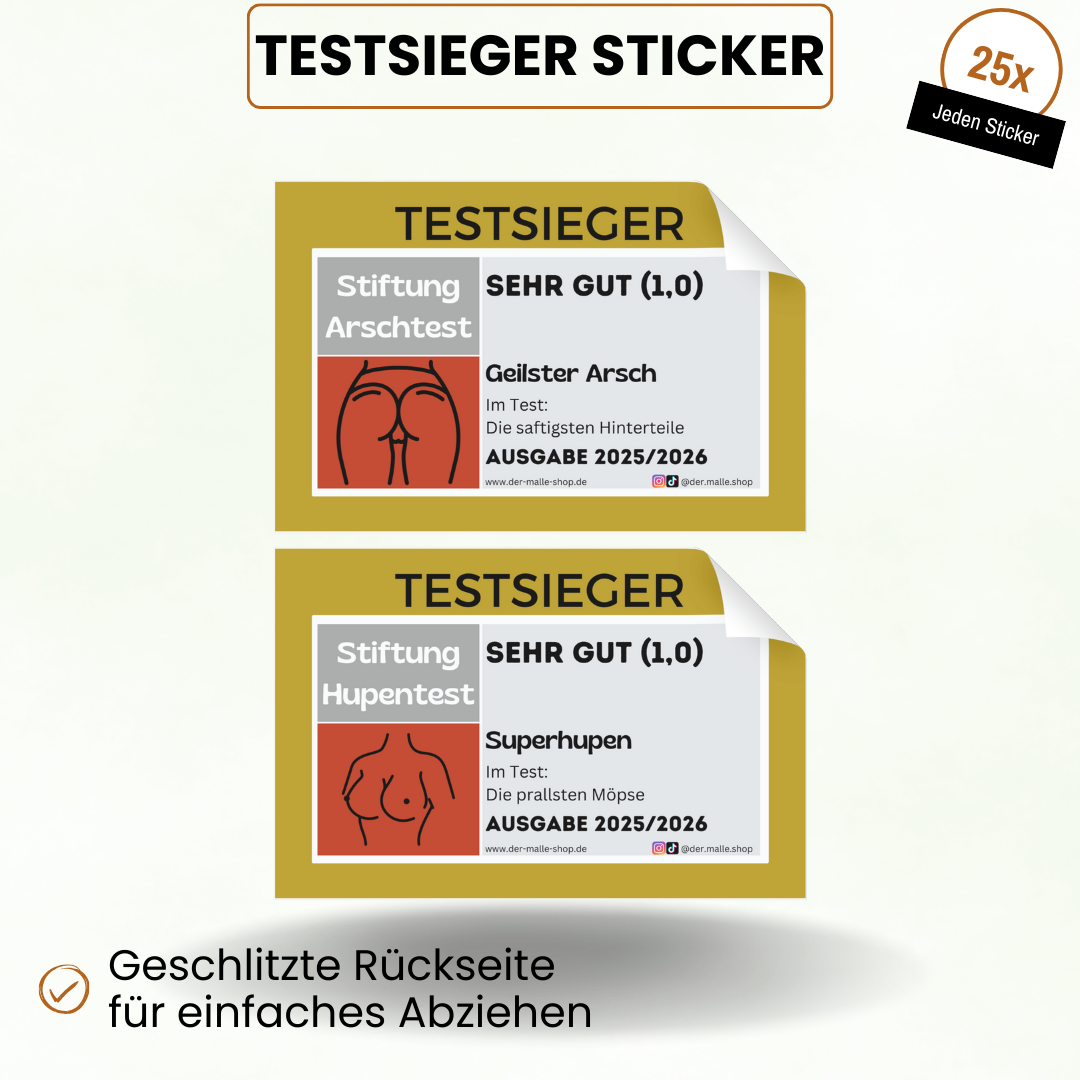 Testsieger Sticker Produktbild Teil 1