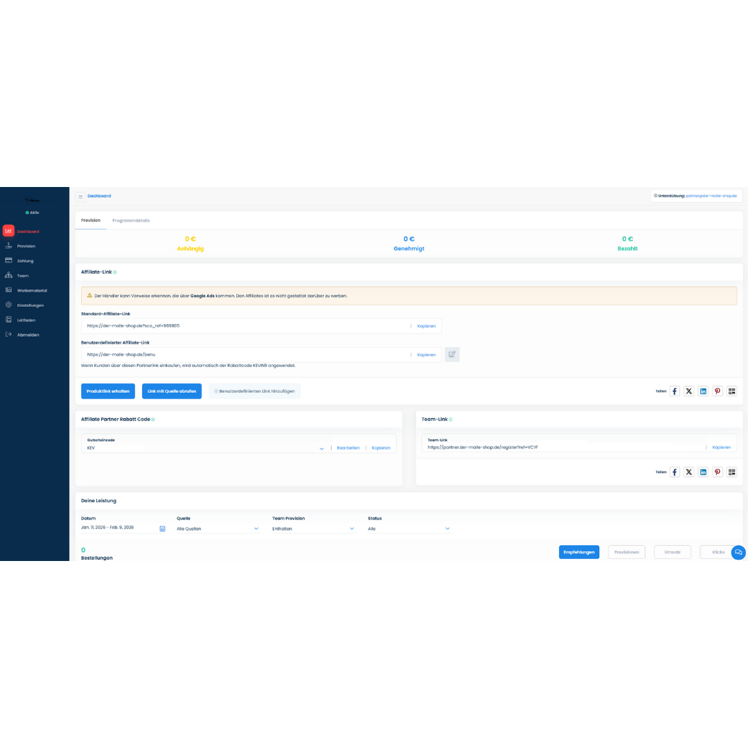 Dashboard Affiliate