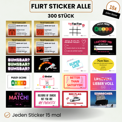 Flirt Sticker Alle Produktbild