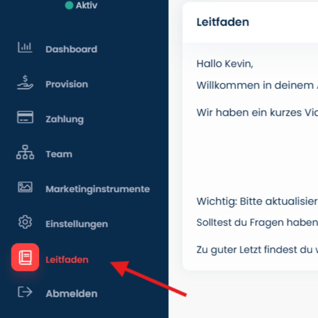 Guide-Seite Affiliate System