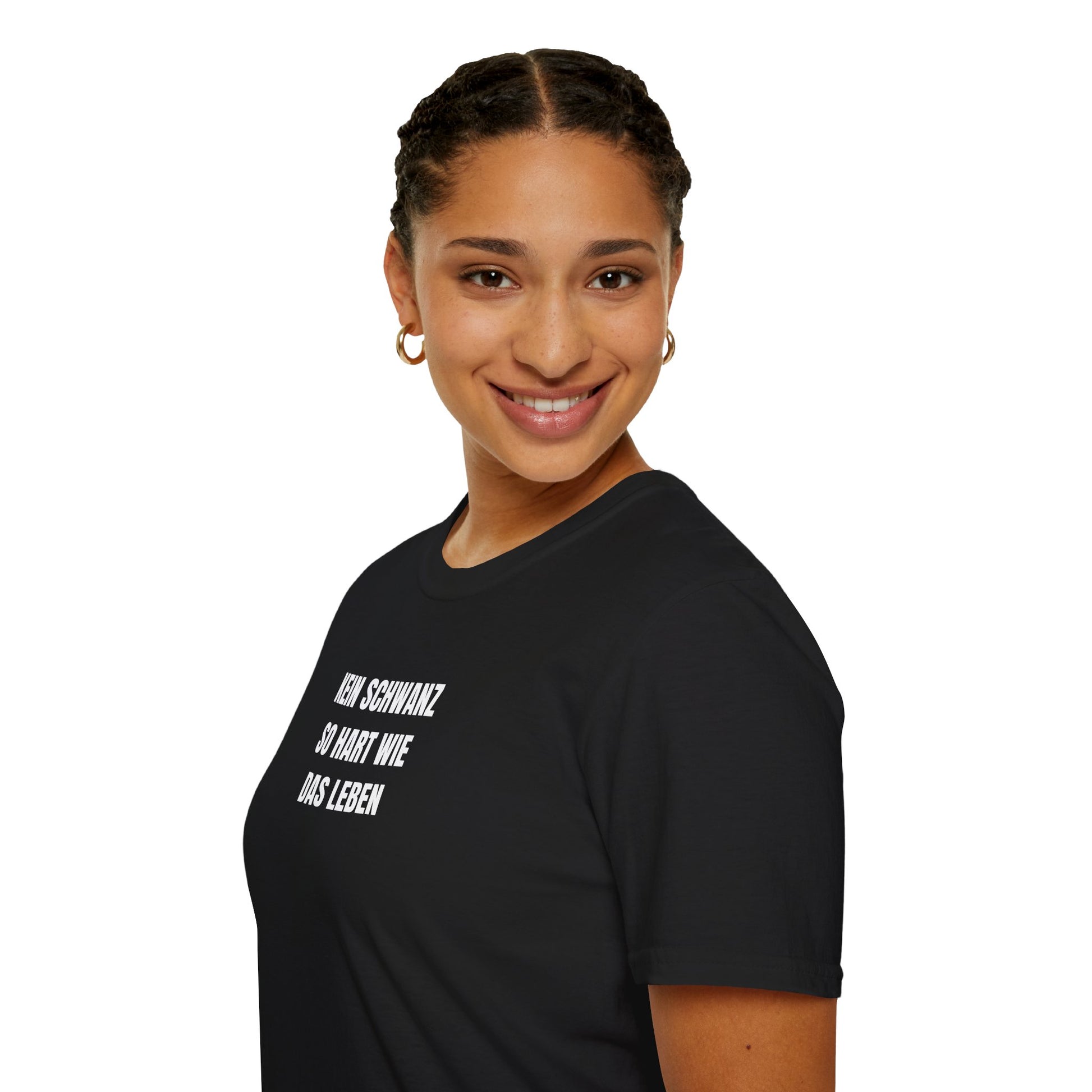Produktbild "KEIN SCHWANZ SO HART WIE DAS LEBEN" T-Shirt Unisex schwarz