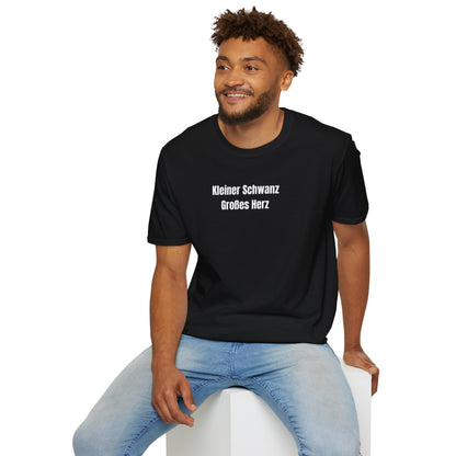 Produktbild "KLEINER SCHWANZ GROSSES HERZ" T-Shirt Unisex schwarz