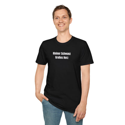 Produktbild "KLEINER SCHWANZ GROSSES HERZ" T-Shirt Unisex schwarz