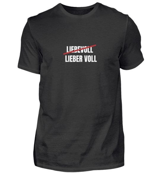 Produktbild "LIEBEVOLL LIEBER VOLL" T-Shirt Unisex schwarz