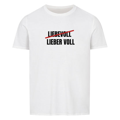 Produktbild "LIEBEVOLL LIEBER VOLL" T-Shirt Unisex weiss