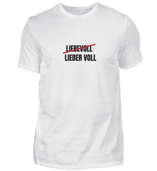 Produktbild "LIEBEVOLL LIEBER VOLL" T-Shirt Unisex weiss