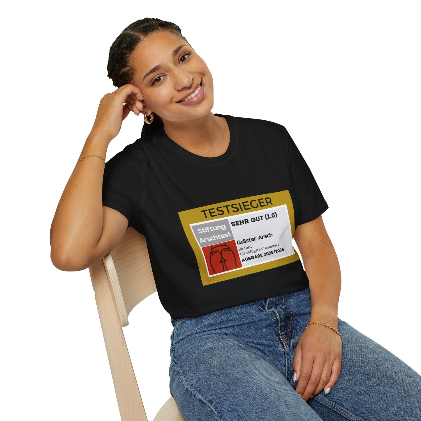 Produktbild "TESTSIEGER GEILSTER ARSCH" T-Shirt Unisex schwarz