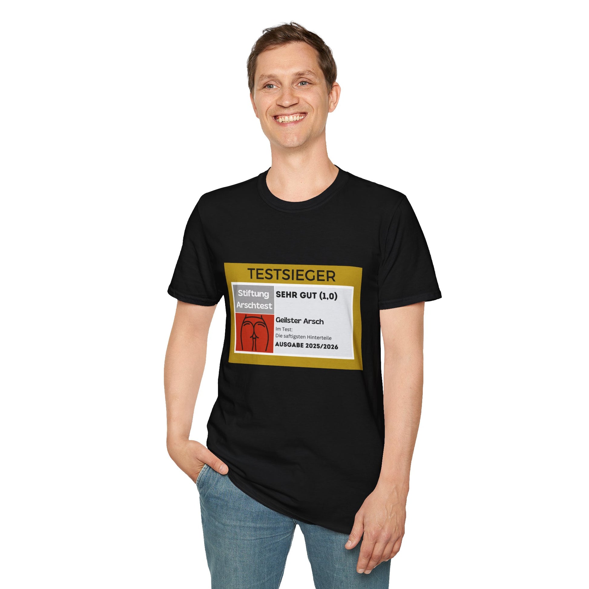 Produktbild "TESTSIEGER GEILSTER ARSCH" T-Shirt Unisex schwarz