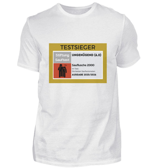 Produktbild "TESTSIEGER SAUFLUSCHE" T-Shirt Unisex weiss
