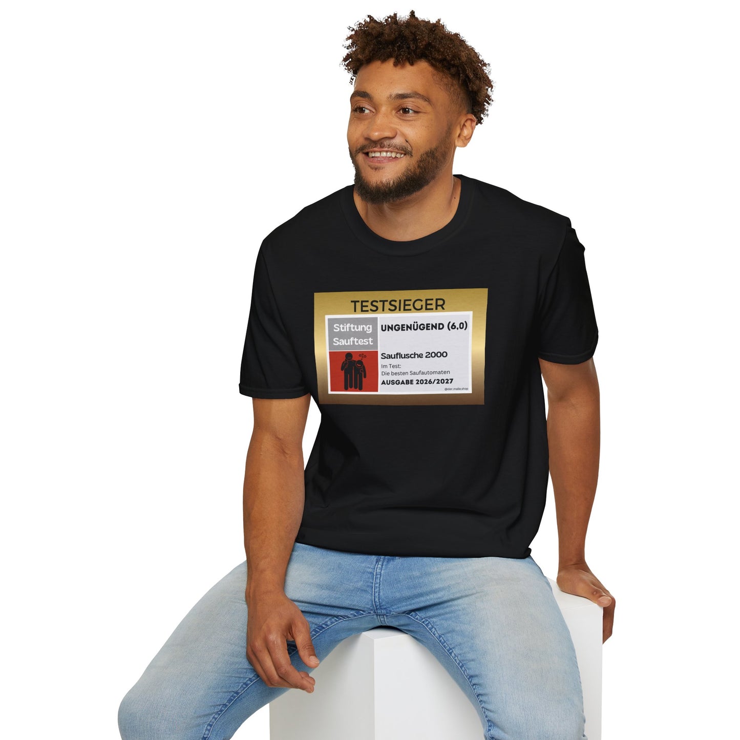 Produktbild Testsieger Sauflusche T-Shirt Unisex schwarz 2