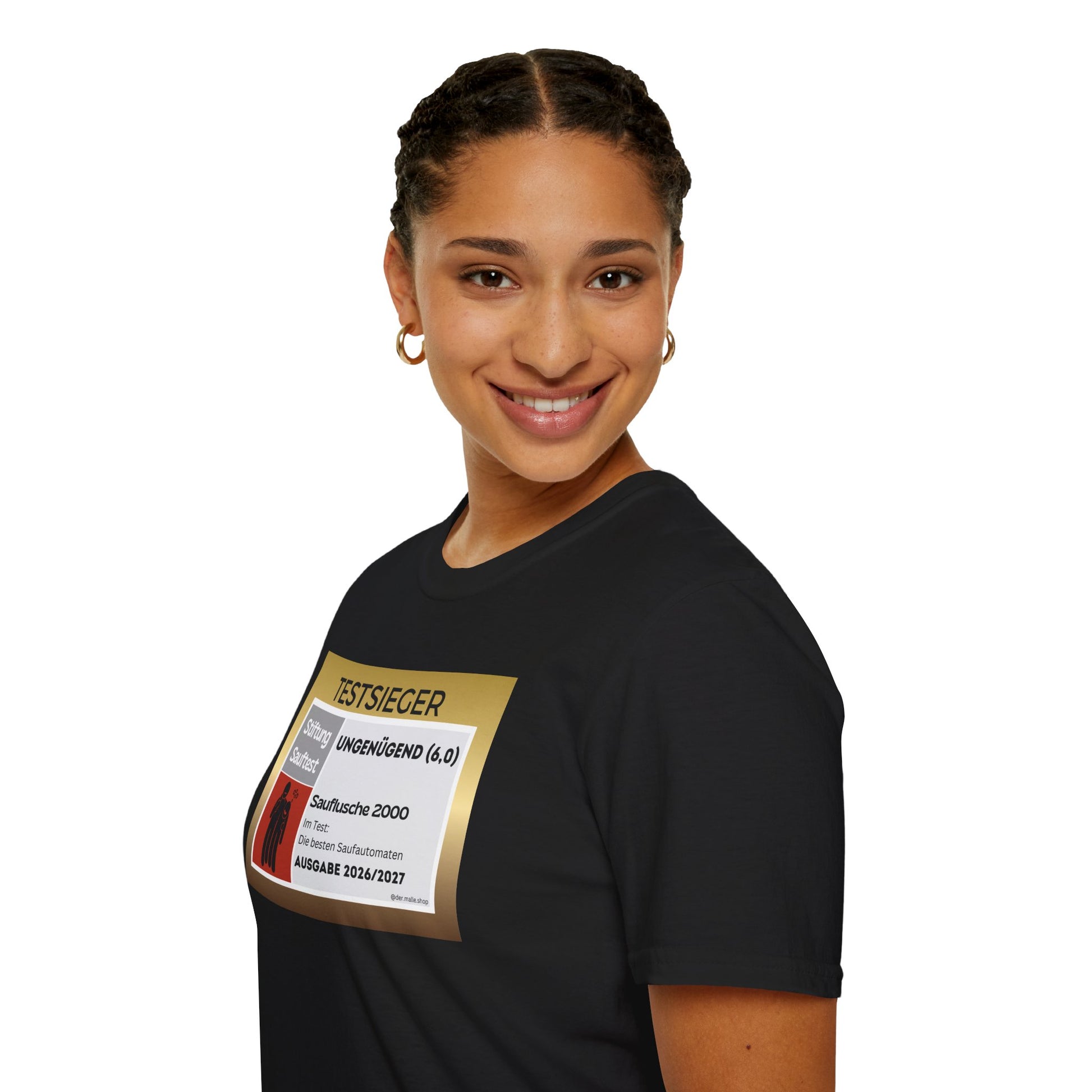 Produktbild Testsieger Sauflusche T-Shirt Unisex schwarz 3