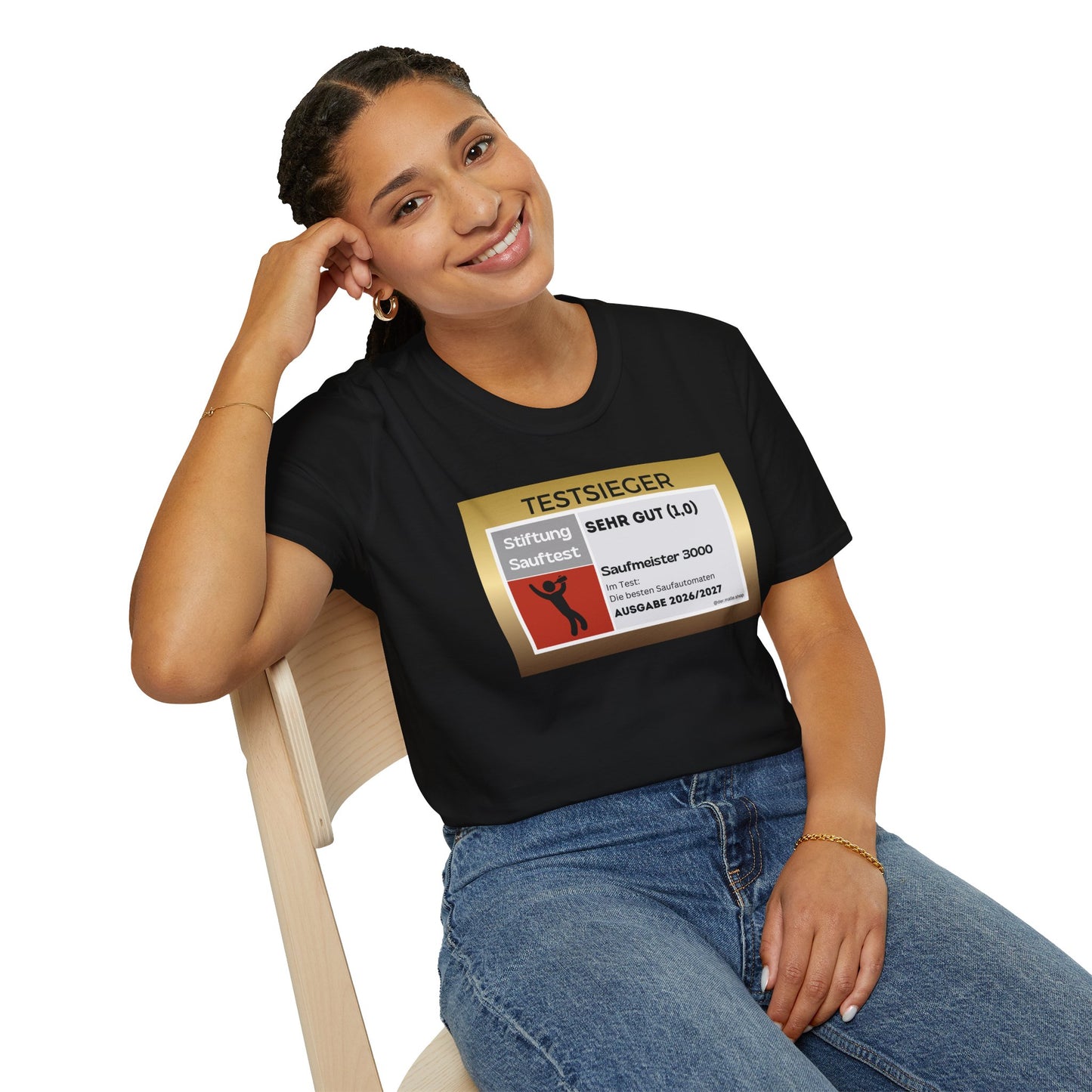 Produktbild Testsieger Saufmeister T-Shirt Unisex schwarz 4