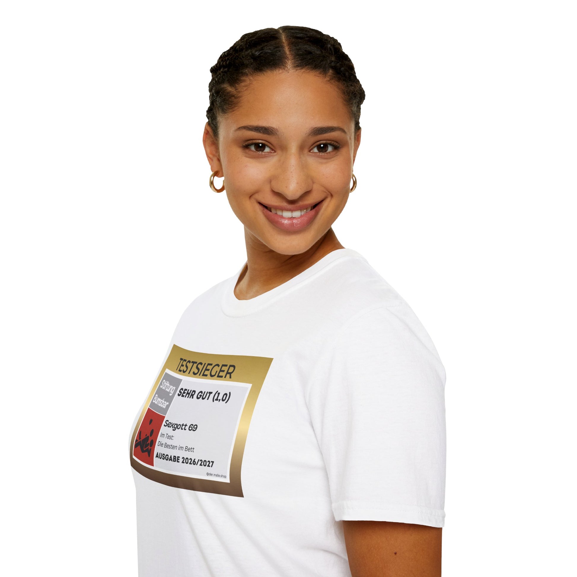 Produktbild Testsieger Sexgott T-Shirt Unisex weiss 3