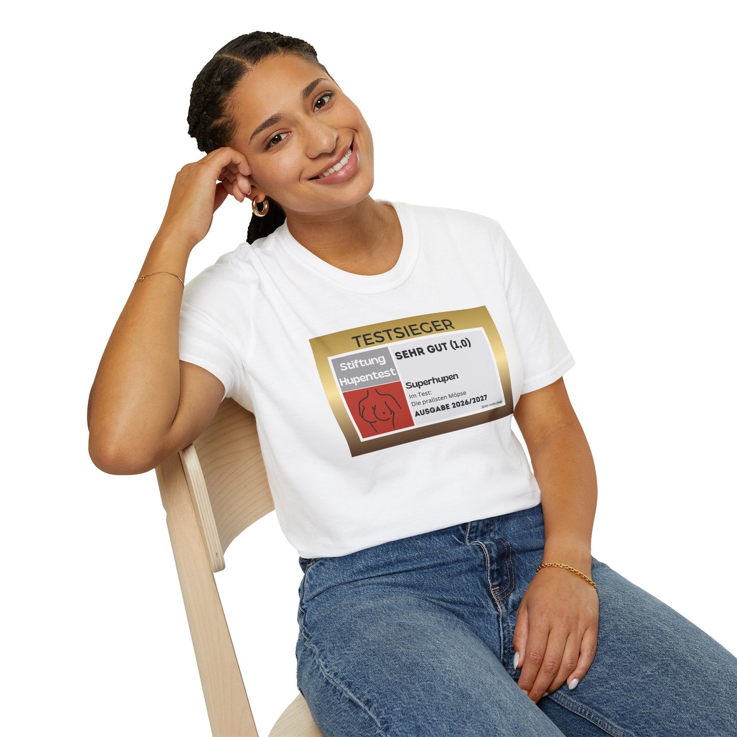 Produktbild Testsieger Superhupen T-Shirt Unisex weiss 3