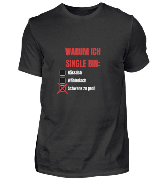 Produktbild "WARUM ICH SINGLE BIN V1" T-Shirt Unisex schwarz