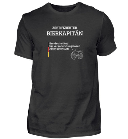 Produktbild Zertifizierter Bierkapitän T-Shirt Unisex schwarz 1
