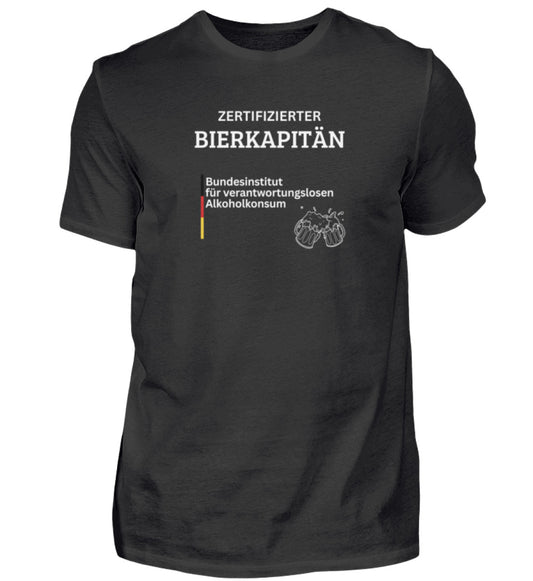 Produktbild Zertifizierter Bierkapitän T-Shirt Unisex schwarz 1
