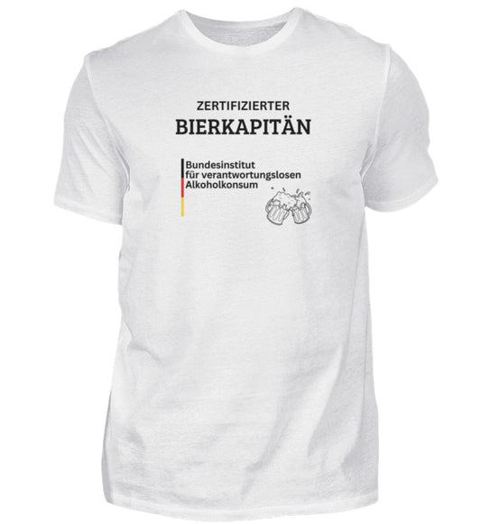 Produktbild Zertifizierter Bierkapitän T-Shirt Unisex weiss 1