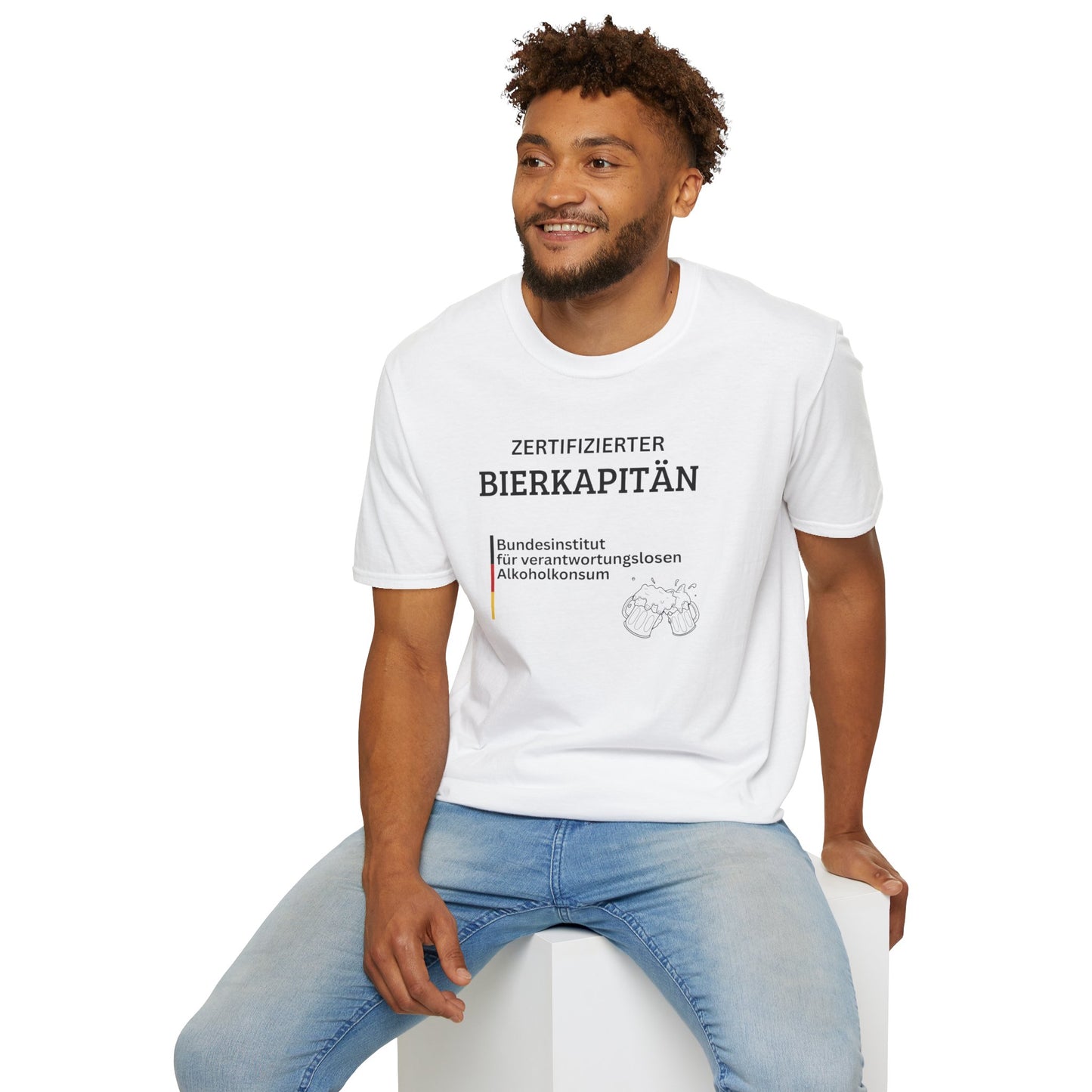 Produktbild Zertifizierter Bierkapitän T-Shirt Unisex weiss 2