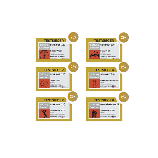 Testsieger Sticker Set Bild